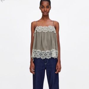 Olive Green Zara Top